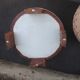Pouf Art Deco 1930s footing in beech and fabric