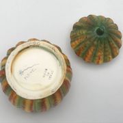 Vintage ceramic sugar bowl by Barettoni Nove, melon shape, Italy