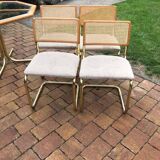 Golden chairs dining set with complementing table