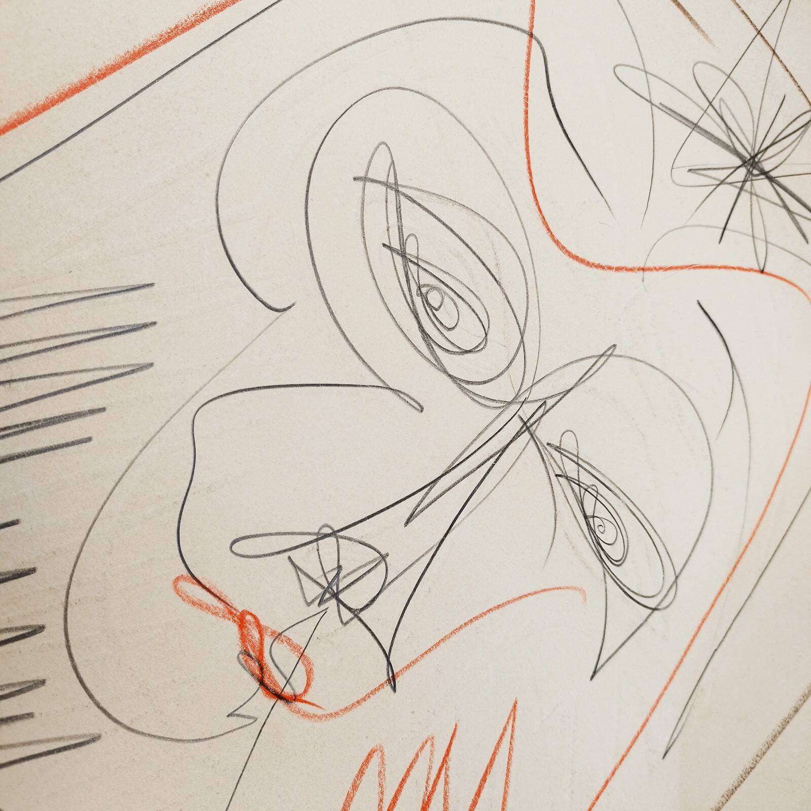 Drawing Gilbert Giuliani dit Gianangelli vintage