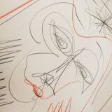 Drawing Gilbert Giuliani dit Gianangelli vintage