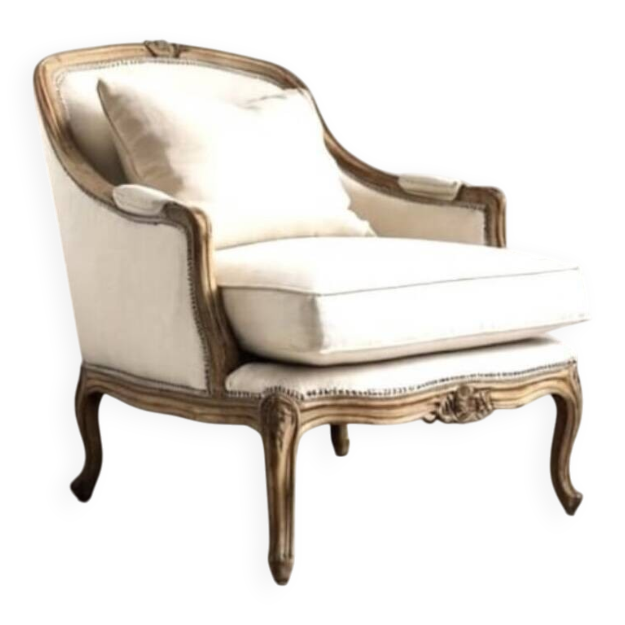 Fauteuil classique en bois massif