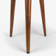 Guéridon tripode verre et bois motifs géométriques