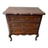Commode XXeme 3 tiroirs chêne massif style Louis XV