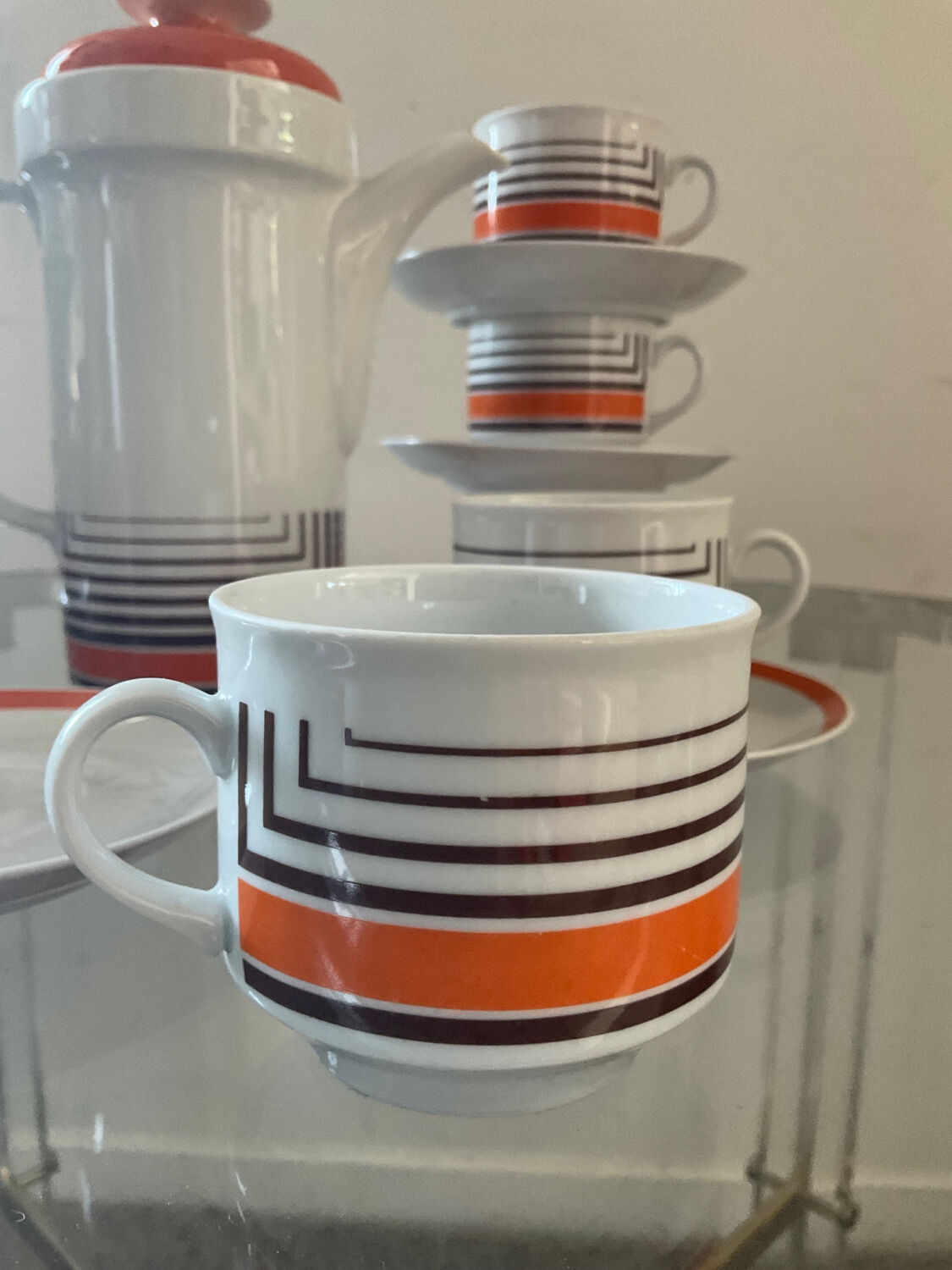 Vintage West Germany Bavaria porcelain coffee service 70s
