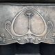 Open cast iron fireplace, Art Nouveau style