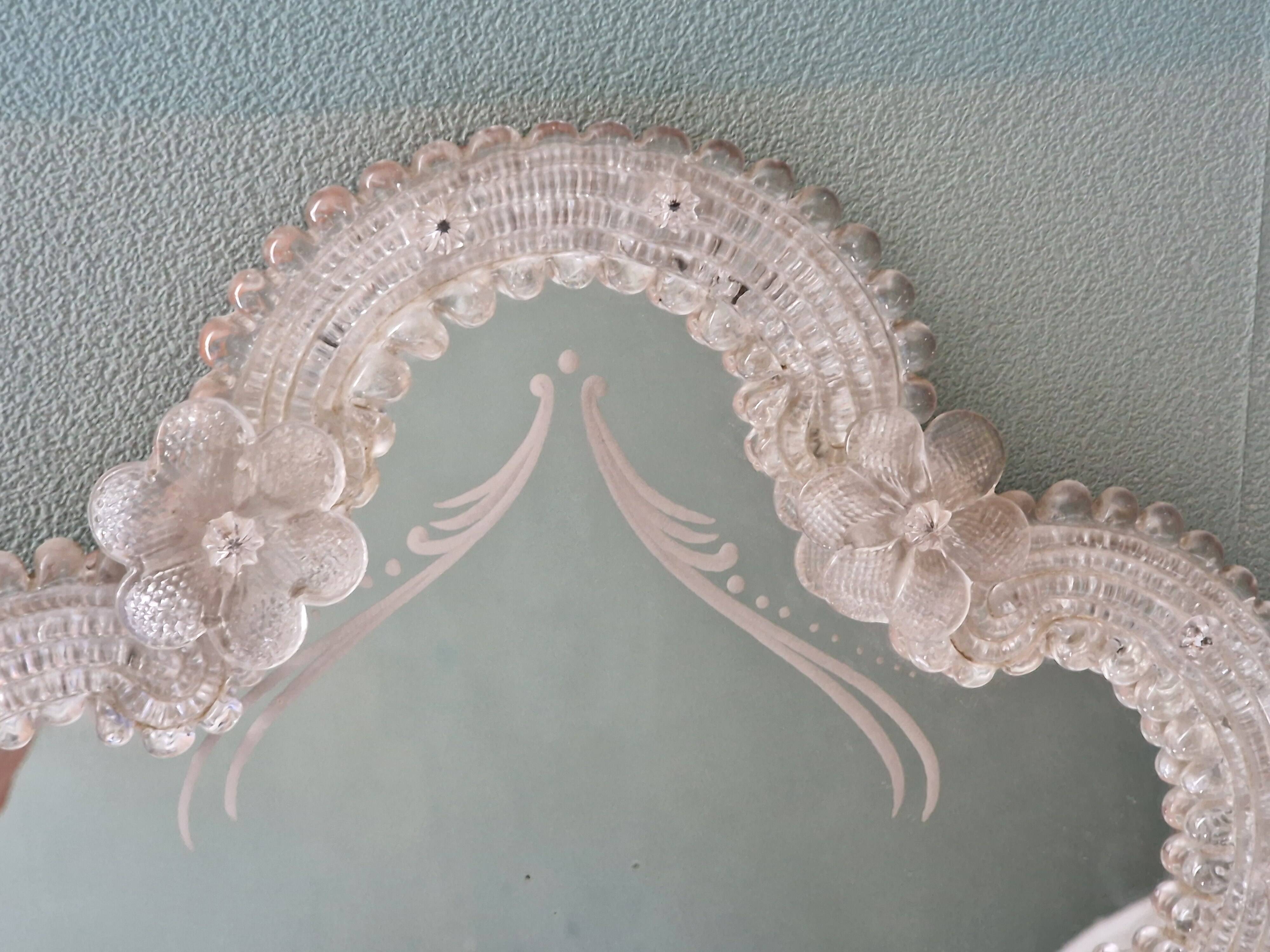 Venetian Murano glass mirror