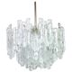 Lustre en verre glace Murano par Kalmar, Autriche, années 1960