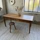 Cherry farmhouse table with spindle legs, 1950s