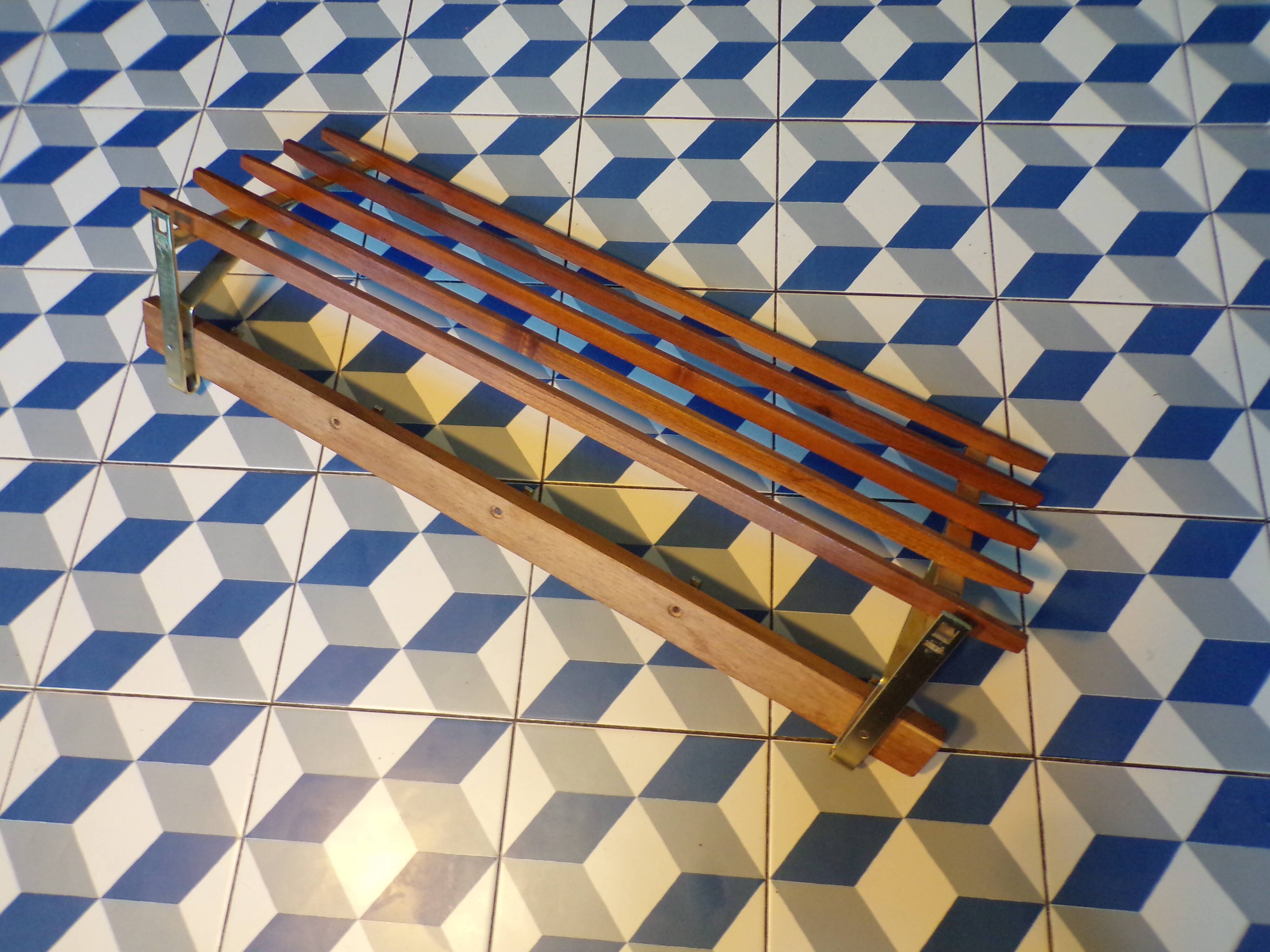 Scandinavian coat rack with shelf
