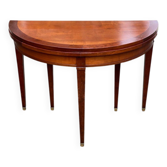 19th-century wooden extendable console table with 3 extensions.