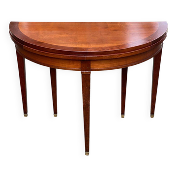 19th-century wooden extendable console table with 3 extensions.