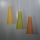 Lot de 3 suspensions Rhodoid Rotaflex, 1950