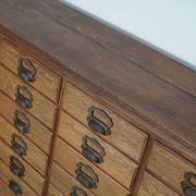 Antique French oak filing / apothecary cabinet by Chouanard, ca 1910