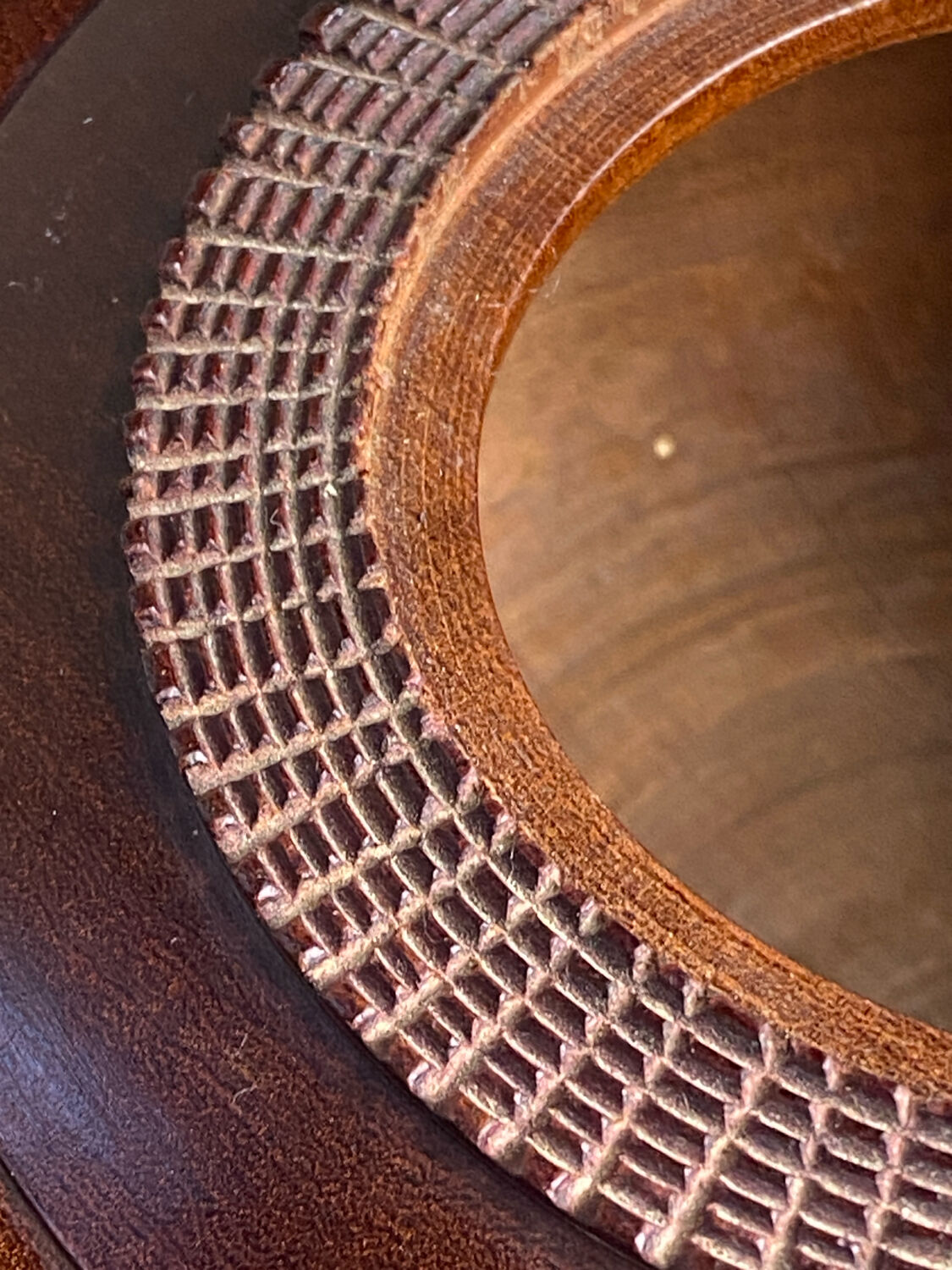 Carved wooden bonbonnière