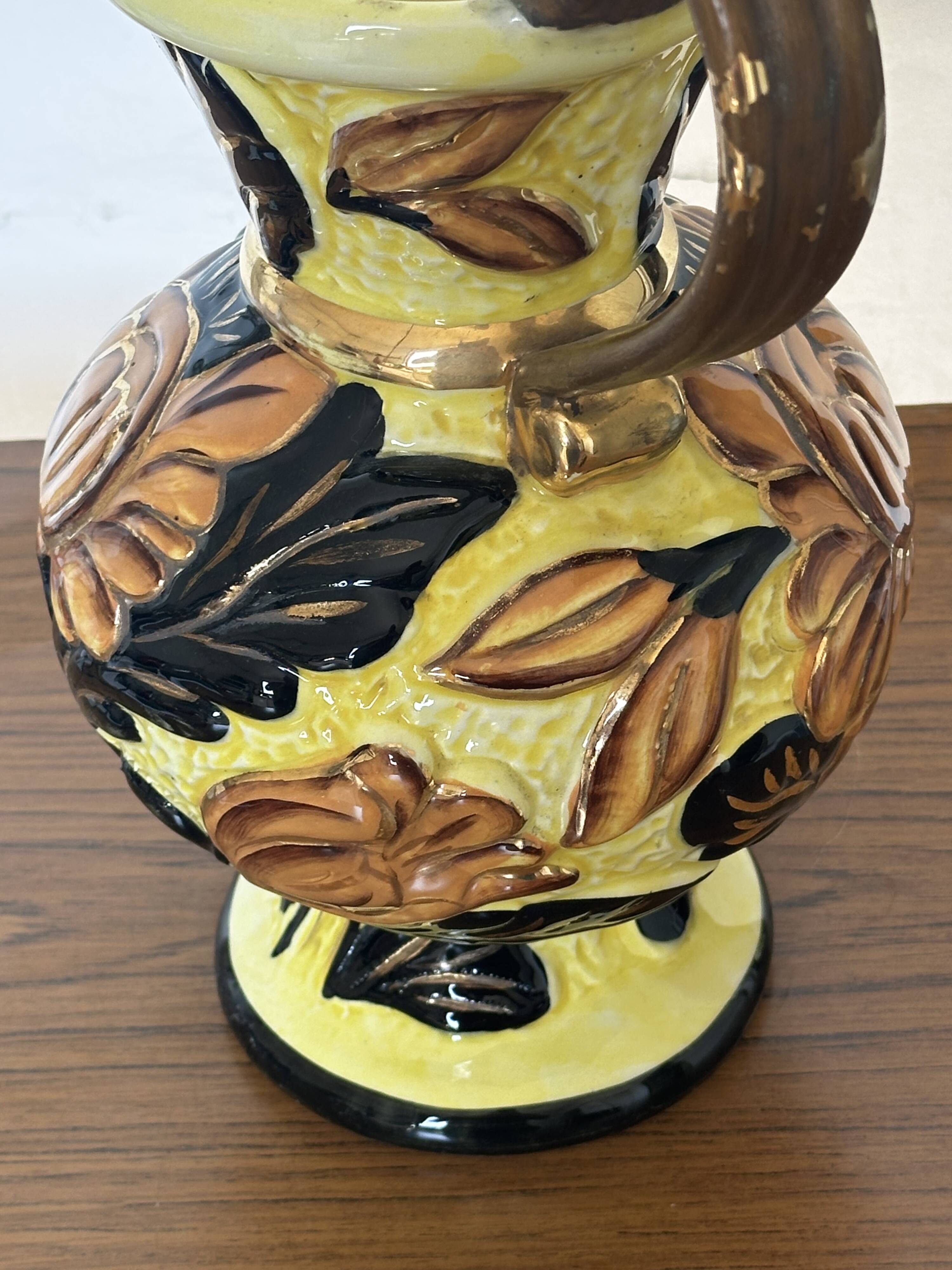 Medici vase in Vallauris ceramic, signed JTF