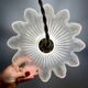 Vintage frosted glass lampshade pendant light