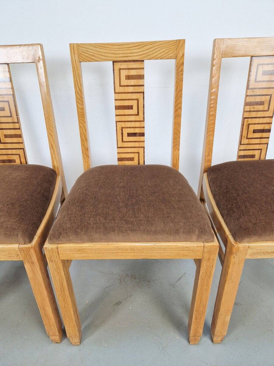 Arts and Crafts Dining Chairs, 1930s, Set of 4