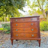 Louis XVI Style Mahogany Chest of Drawers, 19th Century