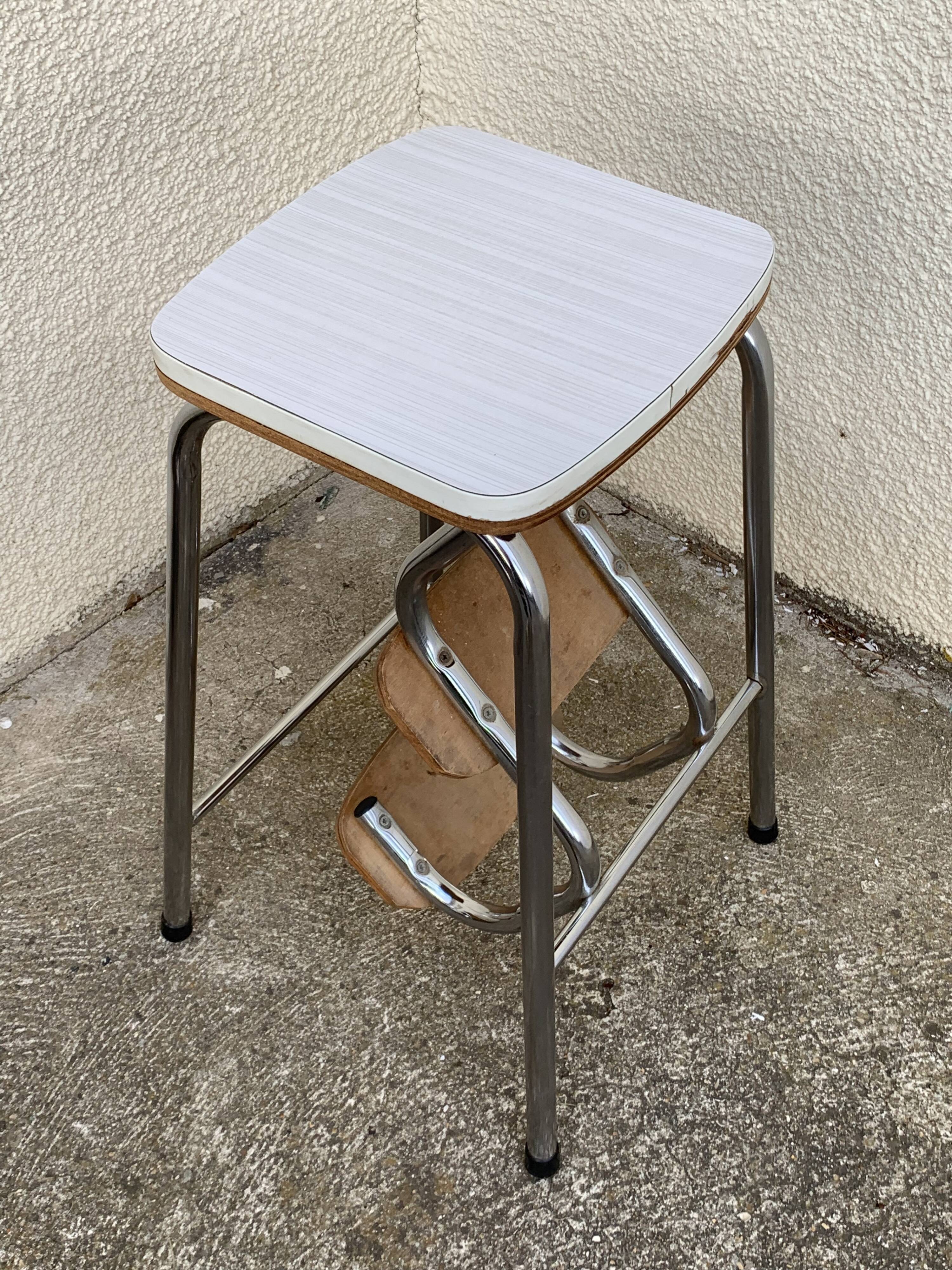 Formica stepladder stool 1970