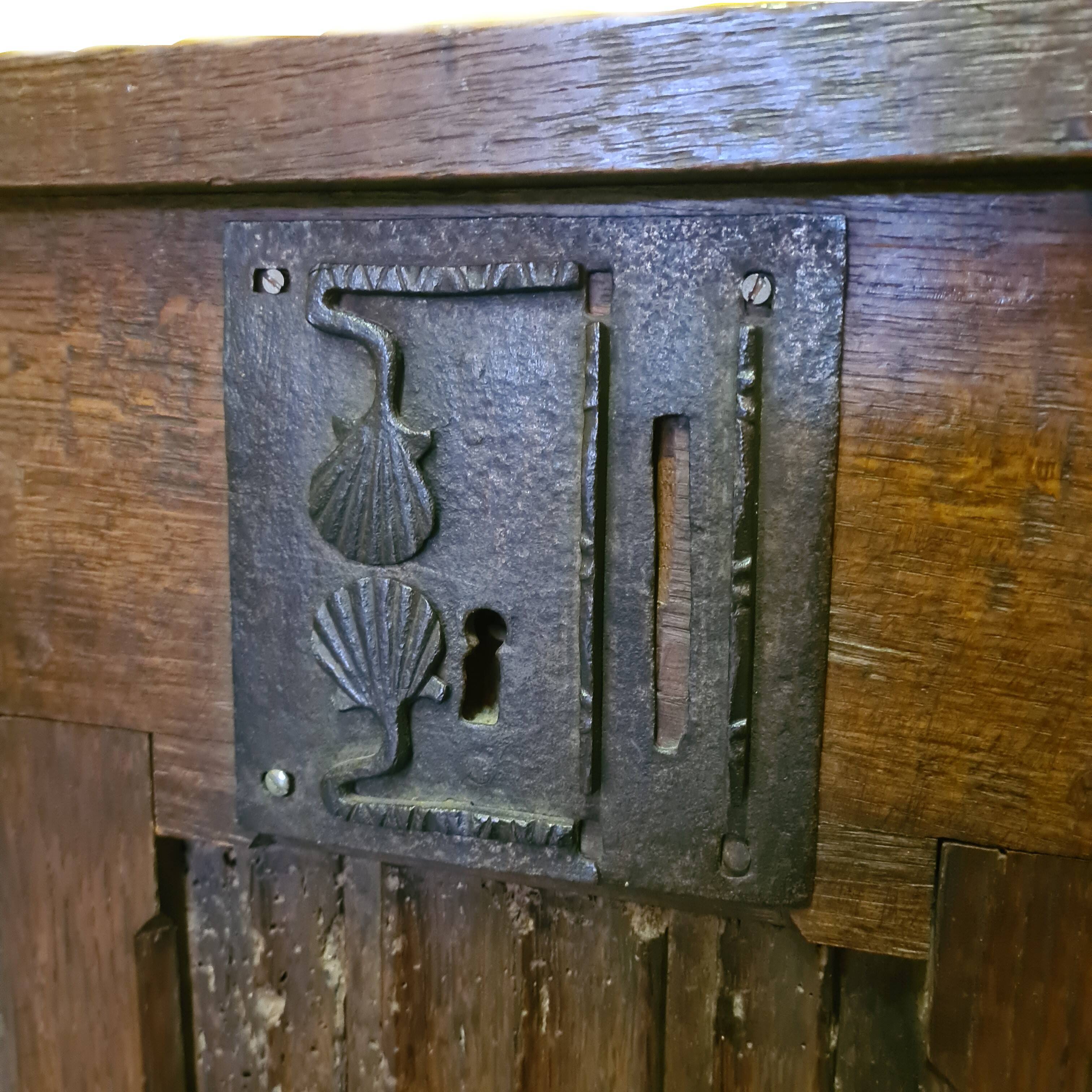 Oak chest with Gothic panels, France, 16th century