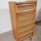 Wooden and rattan chiffonnnier 6 drawers