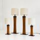 Italian mid-century teak table lamp