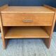 Vintage beech bedside table from the 1970s.