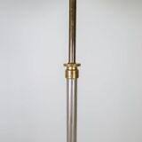 Art Deco Floor Lamp in Brass with Blackened Wood, 1940s