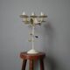 Retro Kitsch Painted Metal Candlestick Candelabra Candle Holder 5 Branches