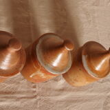 Lot de 5 pots avec son couvercle,  en grès vintage