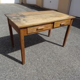 Country farmhouse table with 2 drawers