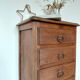 Rustic chic 5-drawer chest of drawers in solid wood