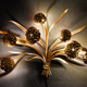 1960s hydrangea Palladio wall Sculpture Lamp Made in Italy