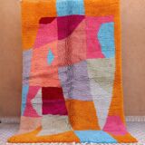 Contemporary high-quality multicoloured Azilal Berber rug - 246 x 153 cm