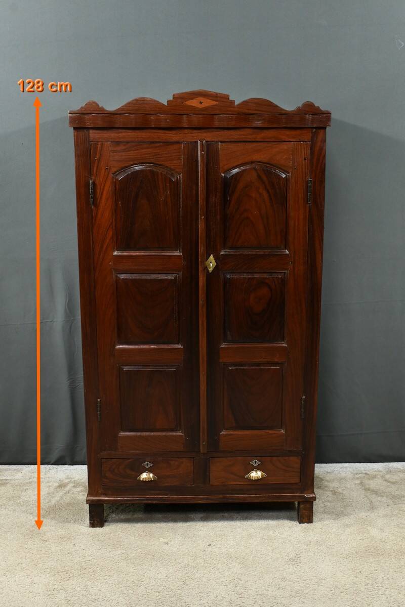 Pondicherry Spice Cabinet, in Teak and Rosewood – 1900
