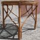 Rattan/bamboo coffee table (glass top)