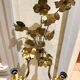 Paire d’appliques fleurs et feuilles laiton