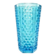 Studs vase, modernism, blue glass, Ząbkowice, Poland, 1970s