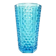 Studs vase, modernism, blue glass, Ząbkowice, Poland, 1970s