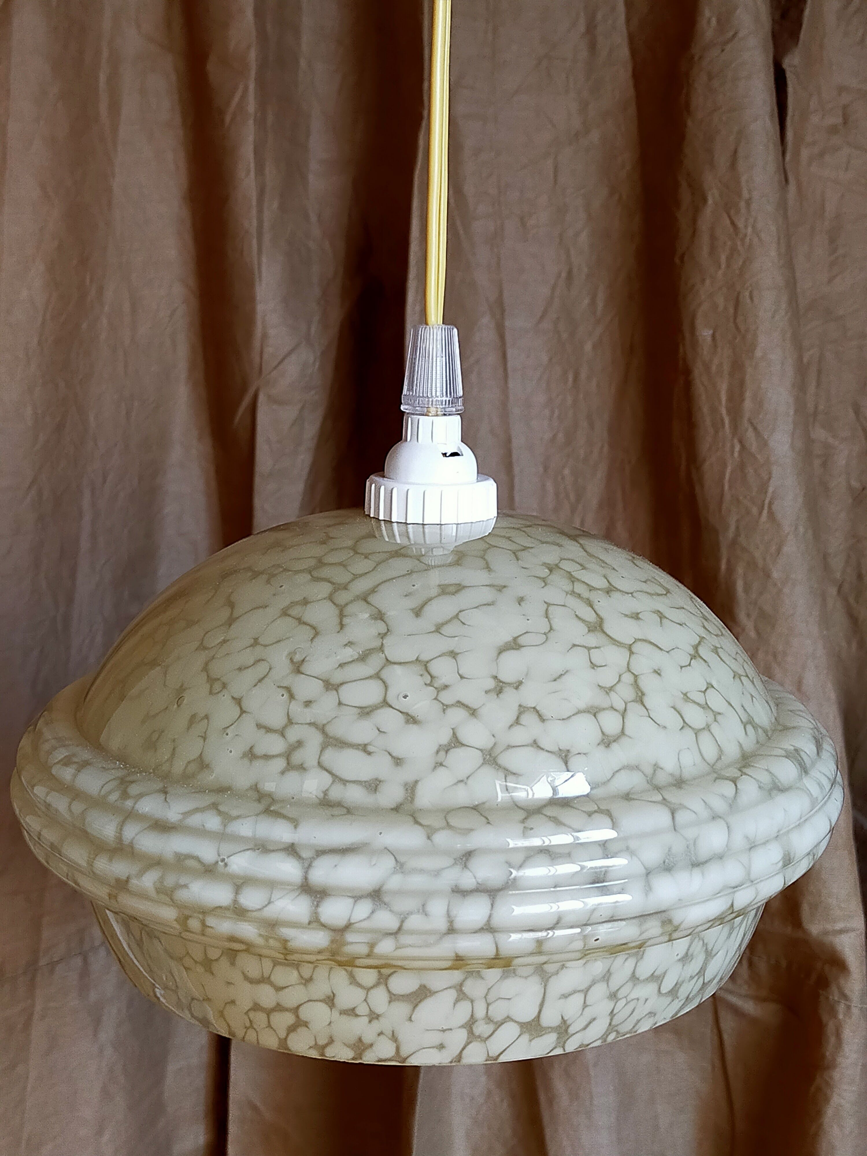 Clichy Glass Art-Deco Suspension