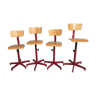 Set de 4 chaises d'atelier Sofame