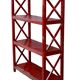 Burmese teak bookcase with original red patina