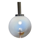 Space Age Chrome and Murano Glass Globe Lamp, Mazzega 1960-70