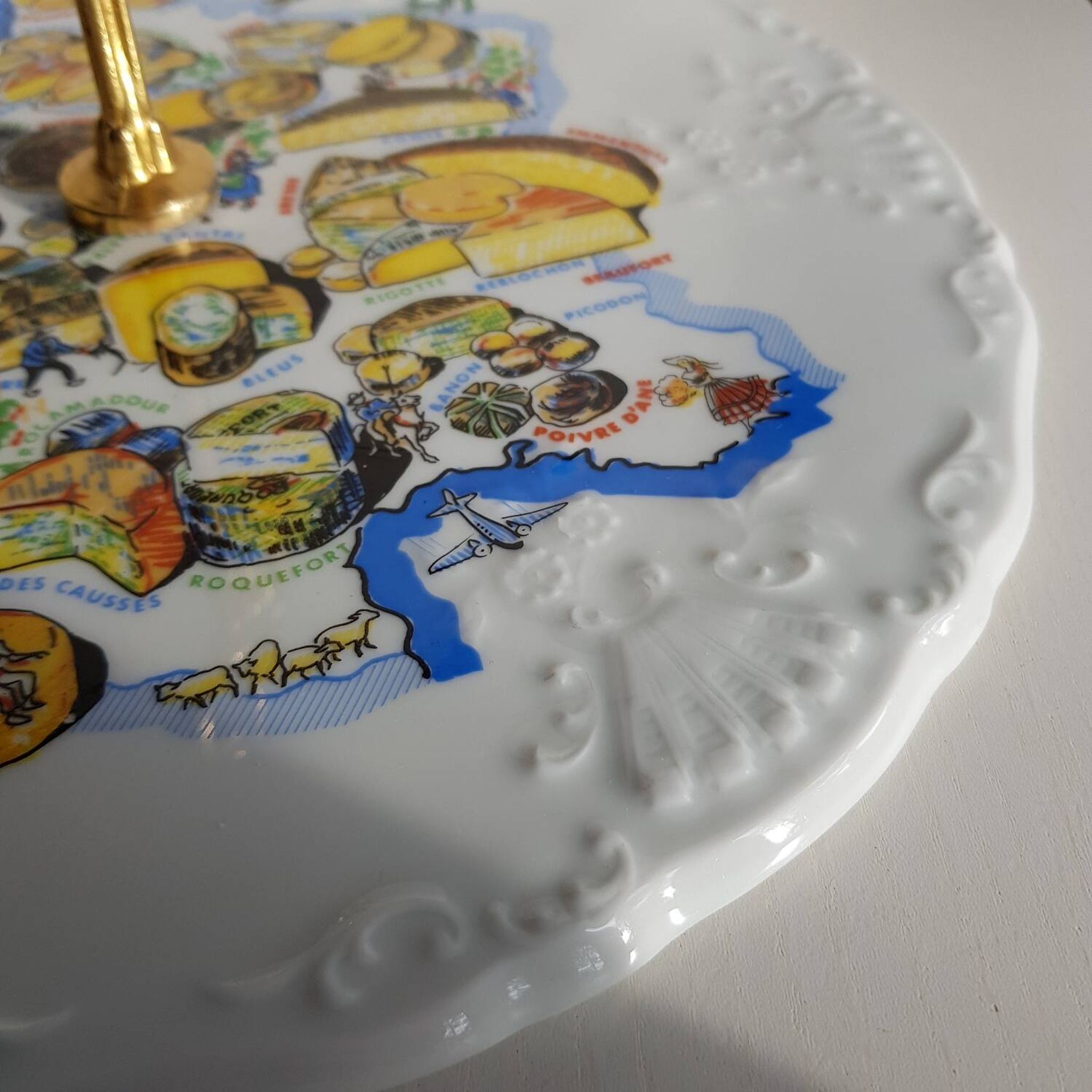 Plateau de fromage en porcelaine de Limoges