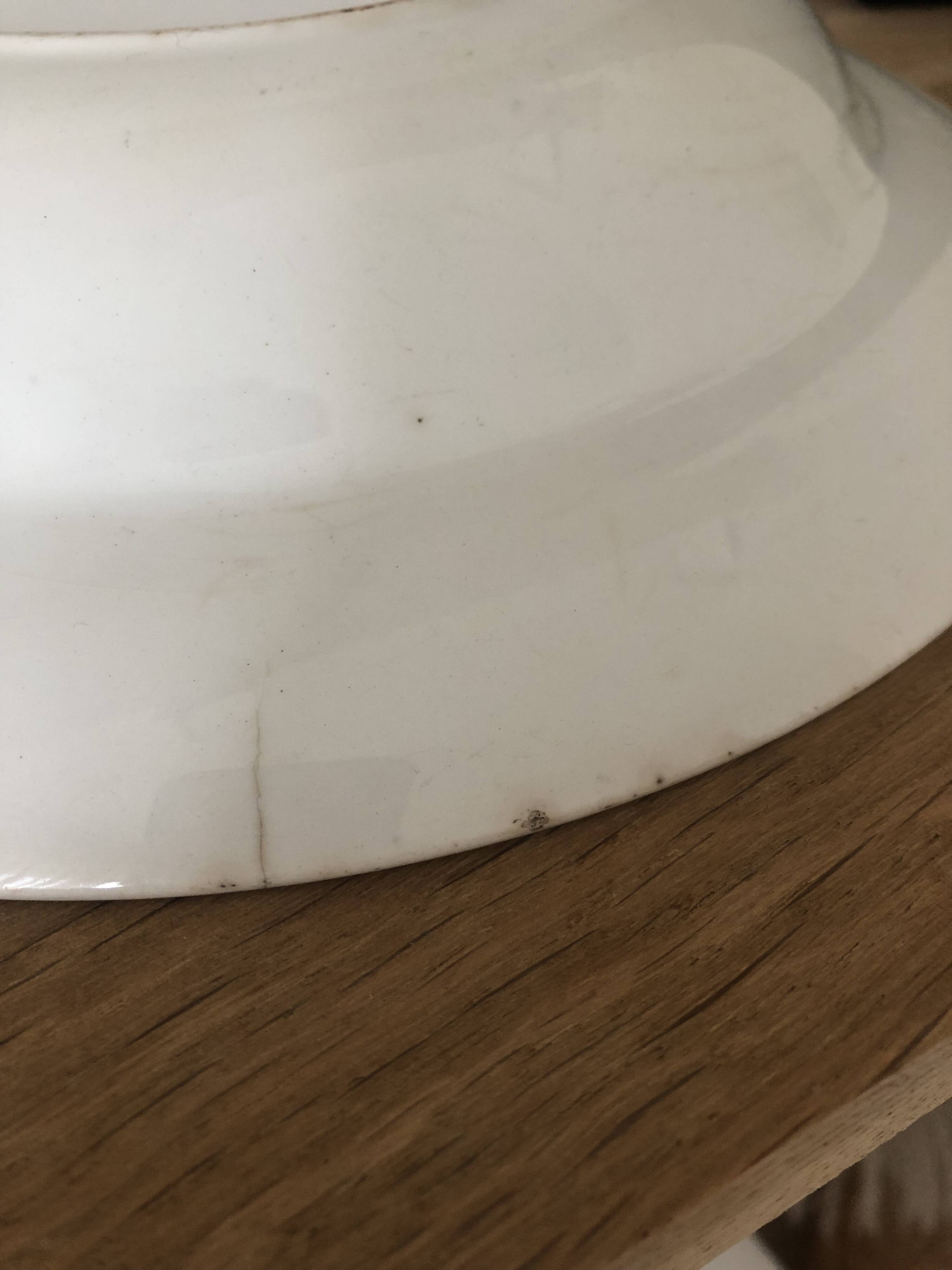 Vintage hollow dish in royal blue arabesque earthenware