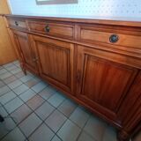 Louis XVI style cherry wood 3-door sideboard