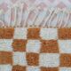 Berber rug in brown and beige check pattern - 206 x 154 cm