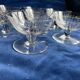 7 coups à champagne en cristal gravé  Baccarat