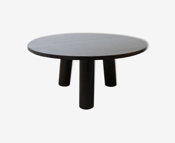 Chunky spanish circular mid-century dining table